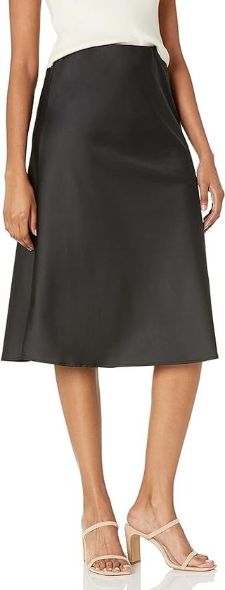 The Drop, The Drop Women's Maya Silky Slip Skirt Skirt, -Black, Xxl