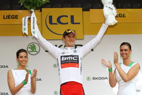 Tejay van Garderen (BMC) in the Tour's first white jersey