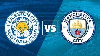 Leicester City vs Man City clubs crests