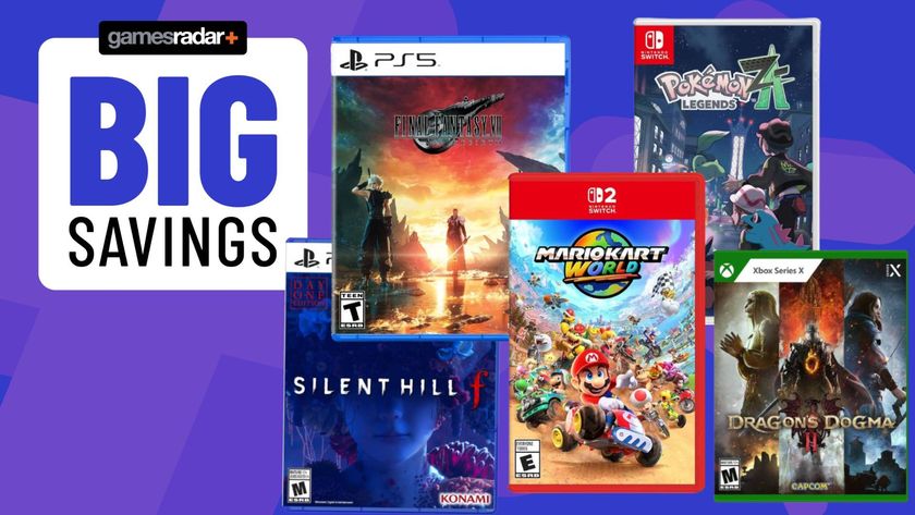 Image of lots of video games sitting on a blue GamesRadar+ background.