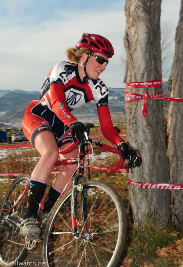 Amber Rydholm heading out onto her last lap