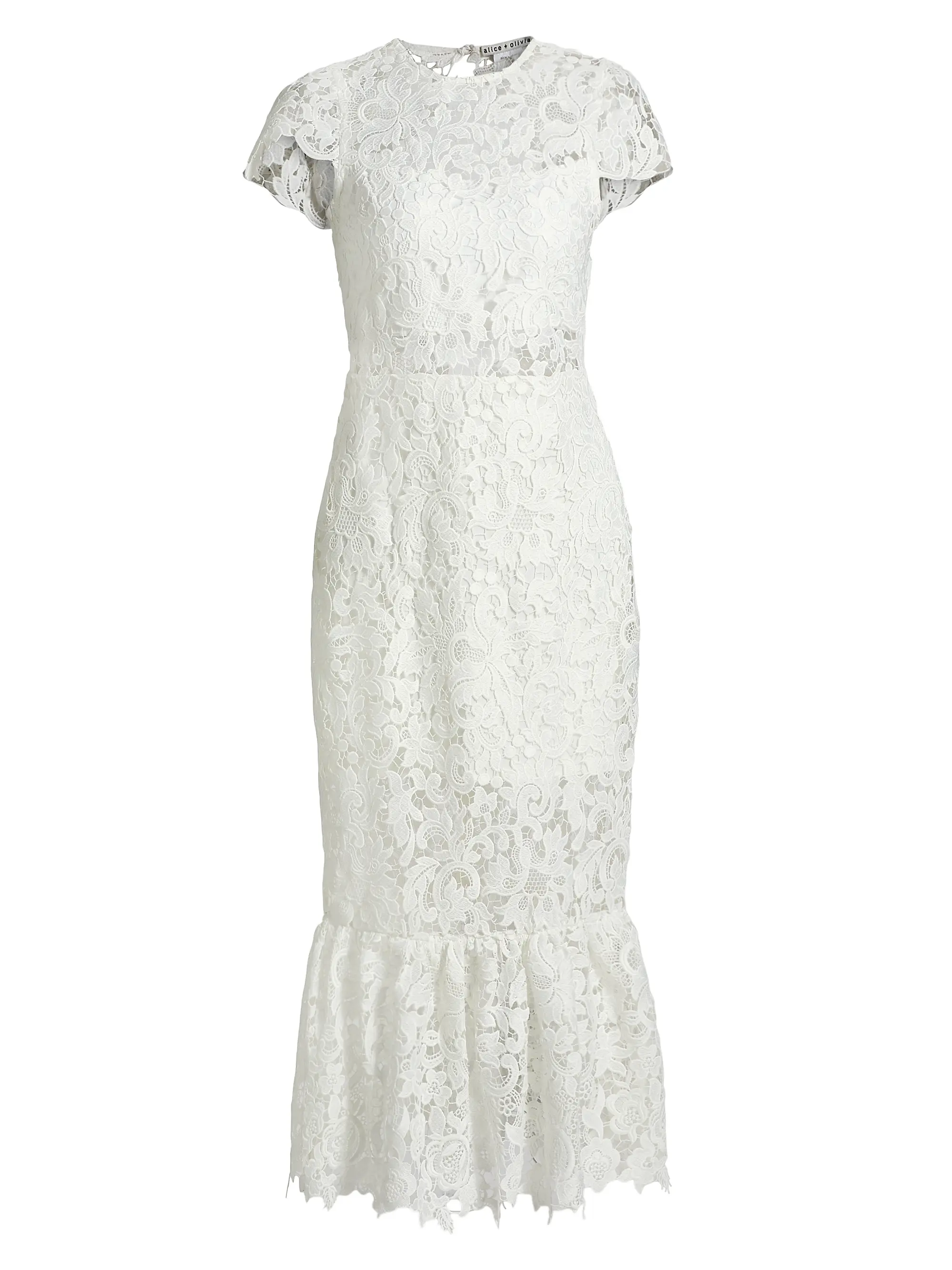 Clover Open Back Lace Midi-Dress