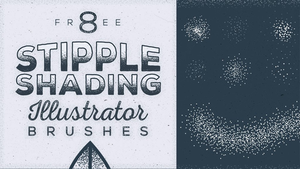 Illustrator brushes: Stipple shading free Illustrator brushes