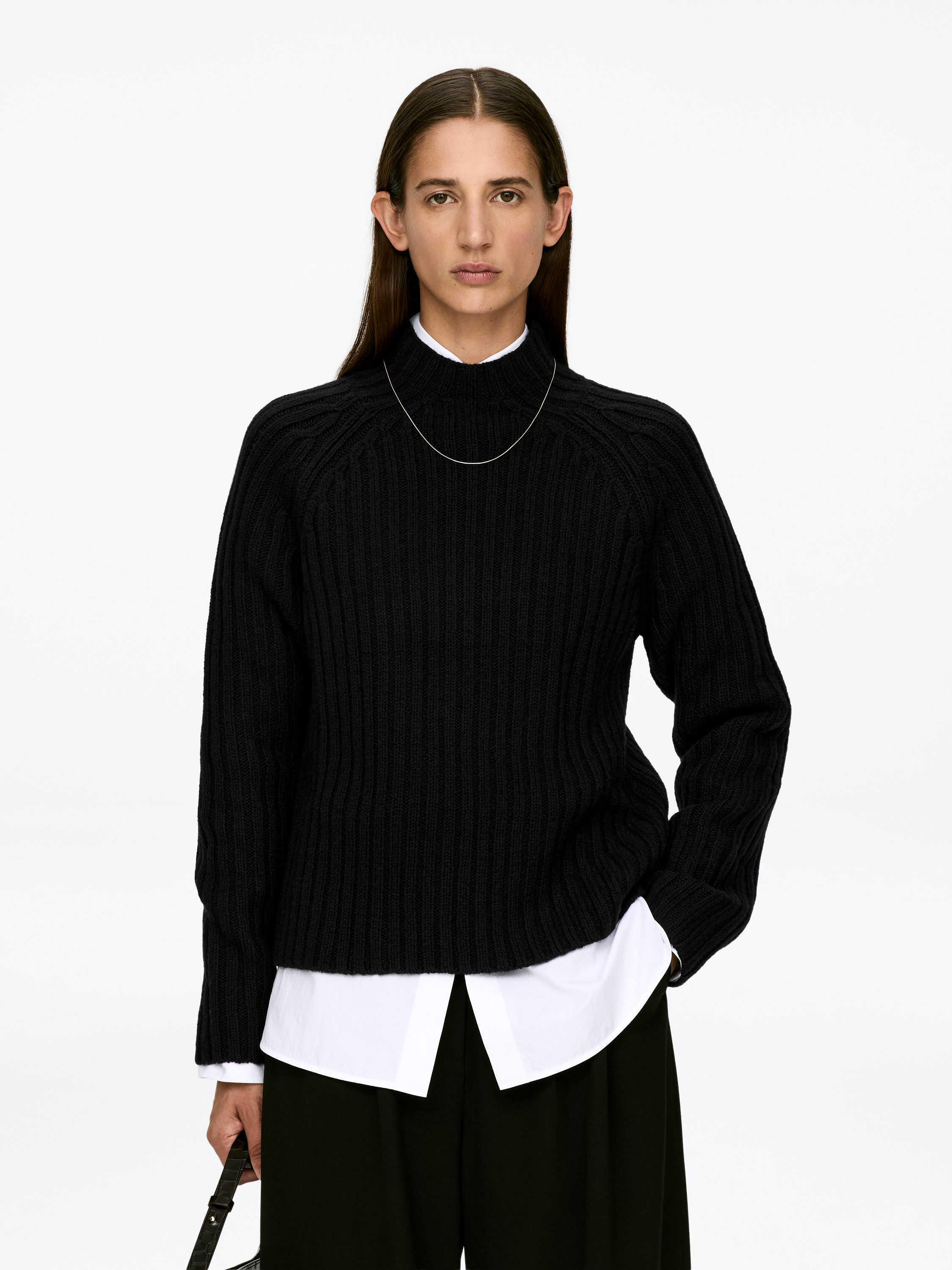 Rib-Knitted Jumper &amp;ndash; Black &amp;ndash; Women &amp;ndash; Arket Gb