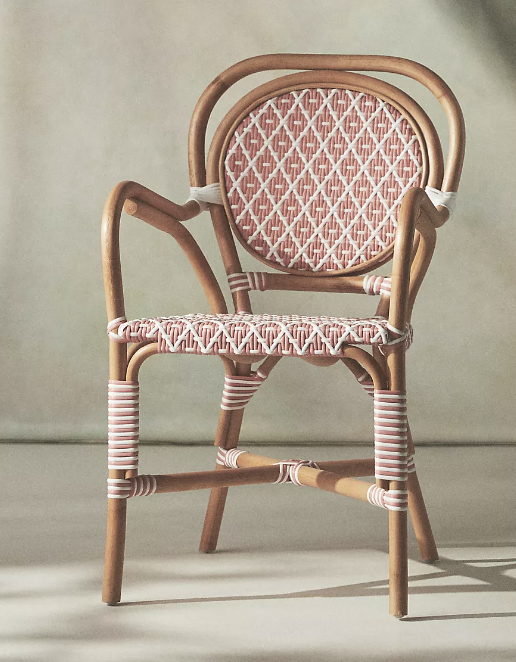 red bistro chair