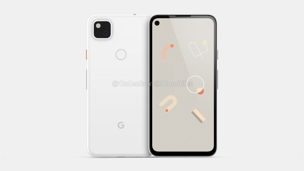 Pixel 4a render front