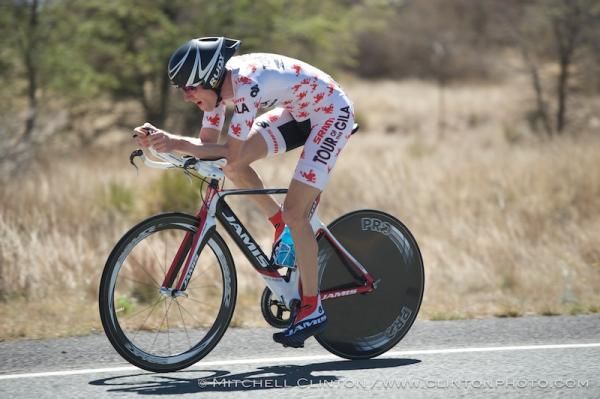 Tyler Wren (Jamis Sutter Home p/b Colavita) braves the aero bars despite the feirce crosswind