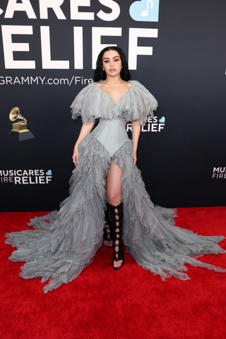 Charli XCX in custom Jean Paul Gaultier at the 2025 Grammys