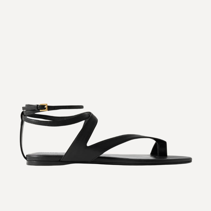 Image of black wrap sandals