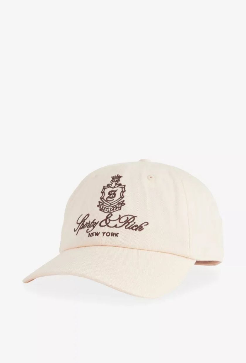SPORTY &amp;amp; RICH, Farm Vendome Embroidered Cotton Cap