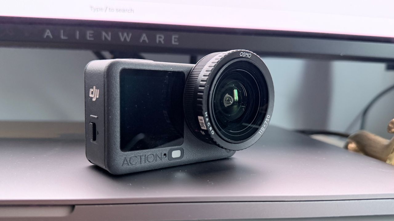 The DJI Osmo Action 6 with its macro lens fitted