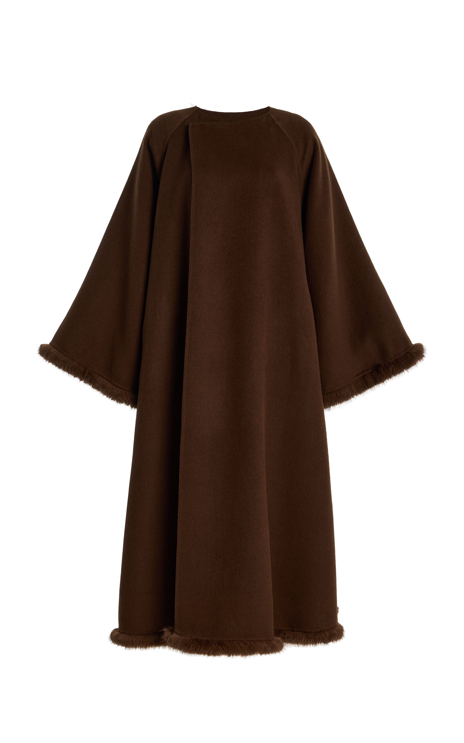 Dalimas Shearling-Trimmed Wool Coat