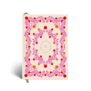 papier journal with a pale pink and cream cover