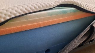emma premium mattress layers on platform bed frame