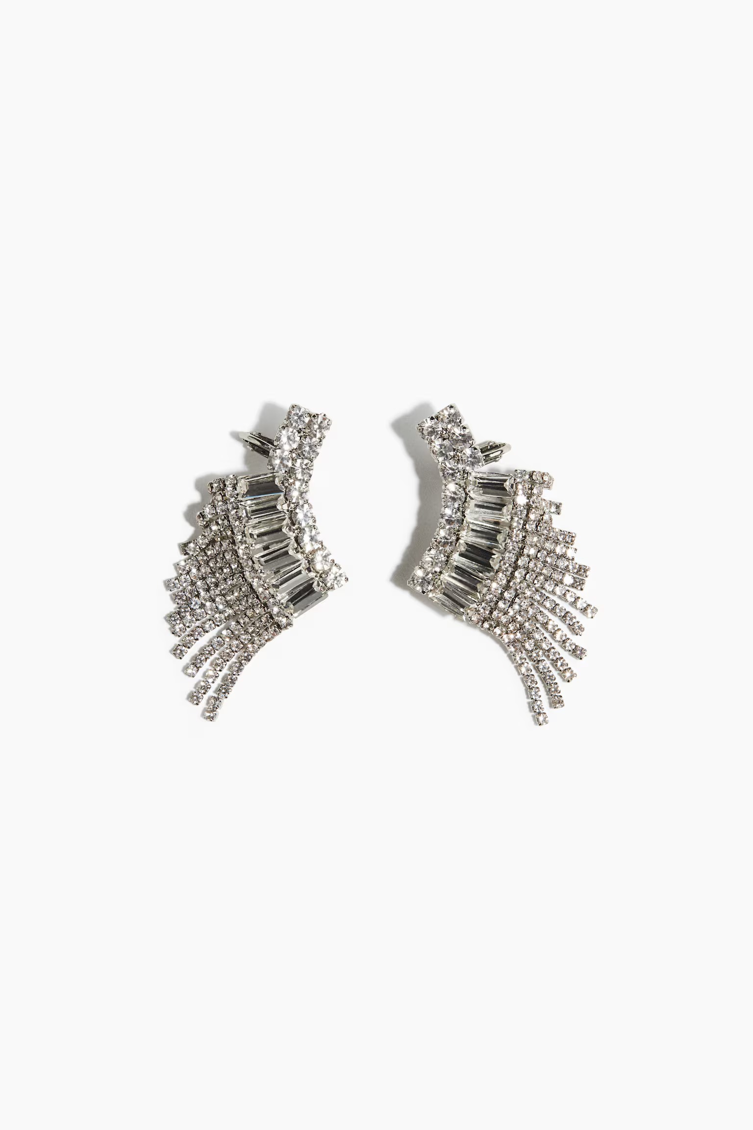 H&amp;amp;M, Wing-Shaped Rhinestone Earrings