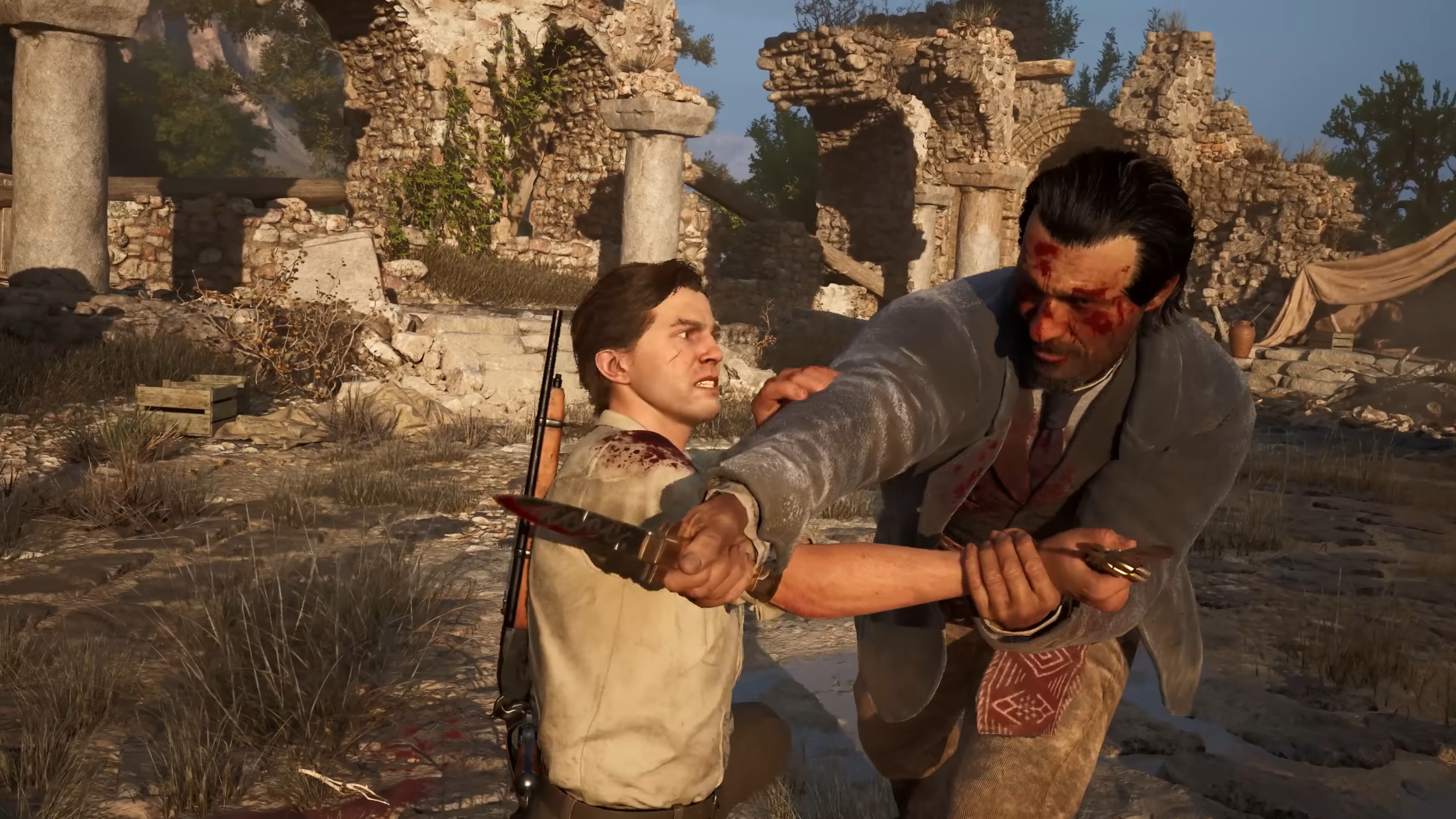 Knife fighting.