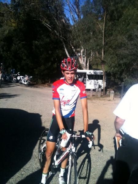 Virgin Blue-RBS Morgans Ben Dyball after winning the Canberra Tour's opening 60 kilometre stage.