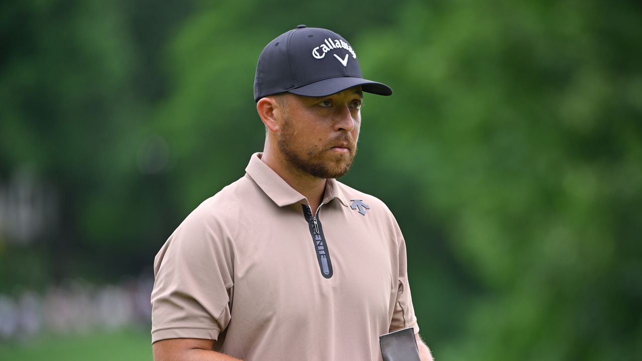 Xander Schauffele during the first round of the 2024 Wells Fargo Championship