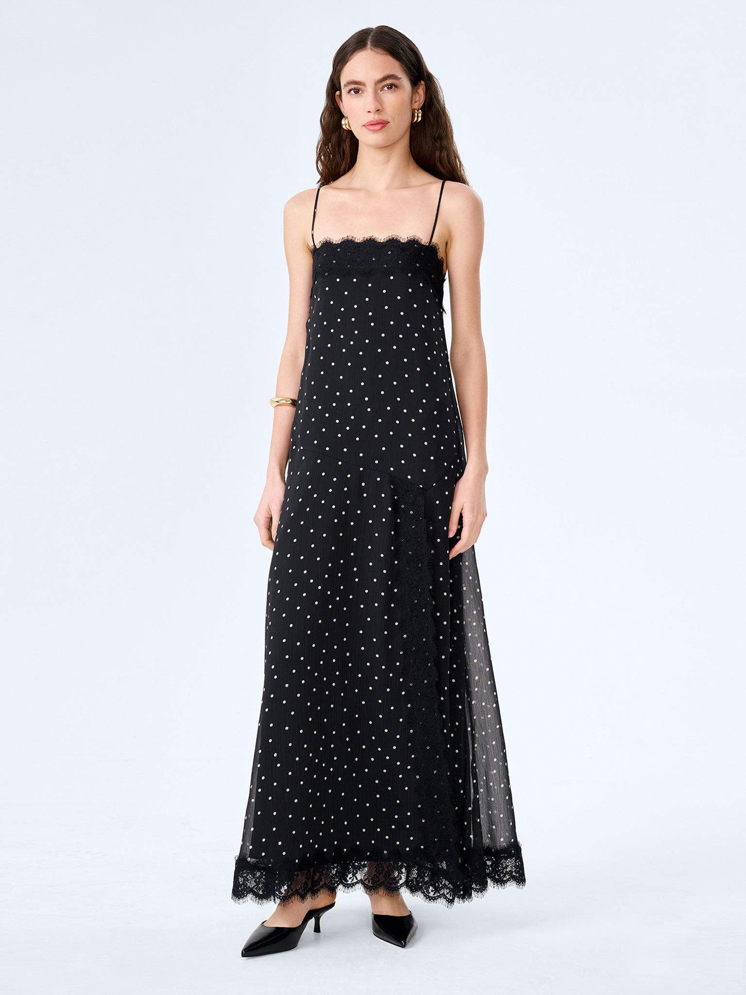 Thea Dress in Black Polka Dot - 4