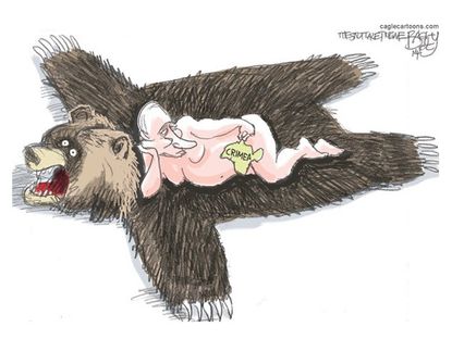 Political cartoon Putin Russia Crimea