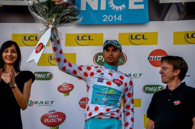 Valerio Agnoli (Astana) took over the mountains classification lead after taking three KOMs on stage 4