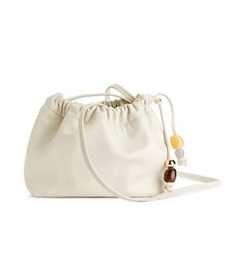 Image of white leather handbag