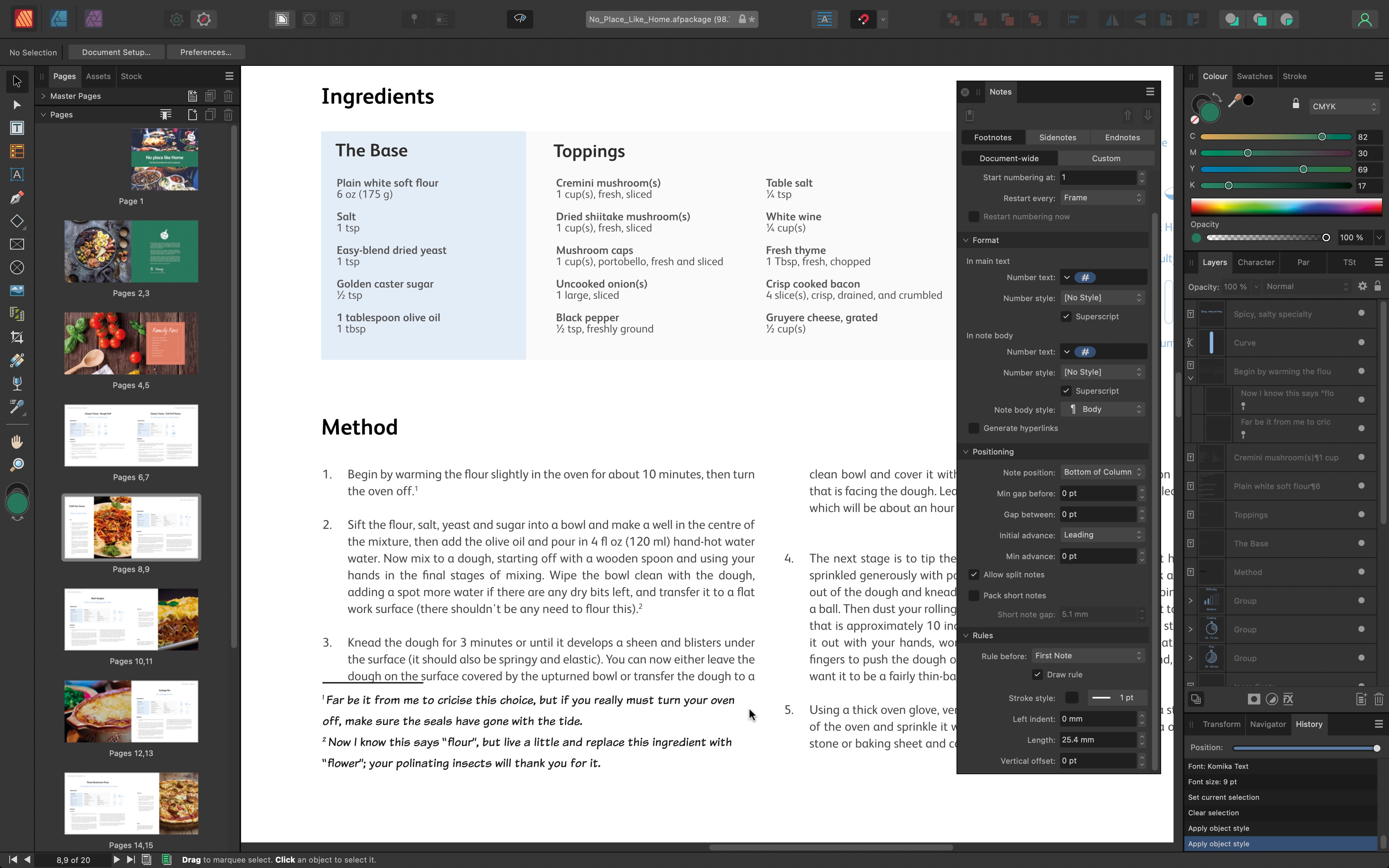 Serif Affinity Publisher 2 layout de página e software de editoração eletrônica em uso