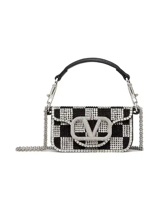 Micro Top Handle Bag With Locò Chain Featuring Chess Embroidery
