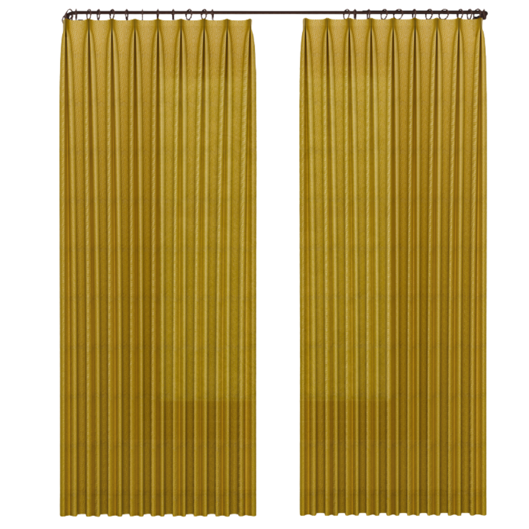 Jake Arnold for Everhem, Jake Pleat Drapery in Citrine Manor Linen