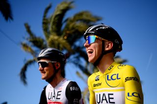 NICE FRANCE MARCH 11 Tadej Pogacar of Slovenia and UAE Team Emirates Yellow Leader Jersey prior to the 81st Paris Nice 2023 Stage 7 a 1429km stage from Nice to La Col de la Couillole 1676m UCIWT ParisNice on March 11 2023 in Nice France Photo by Alex BroadwayGetty Images