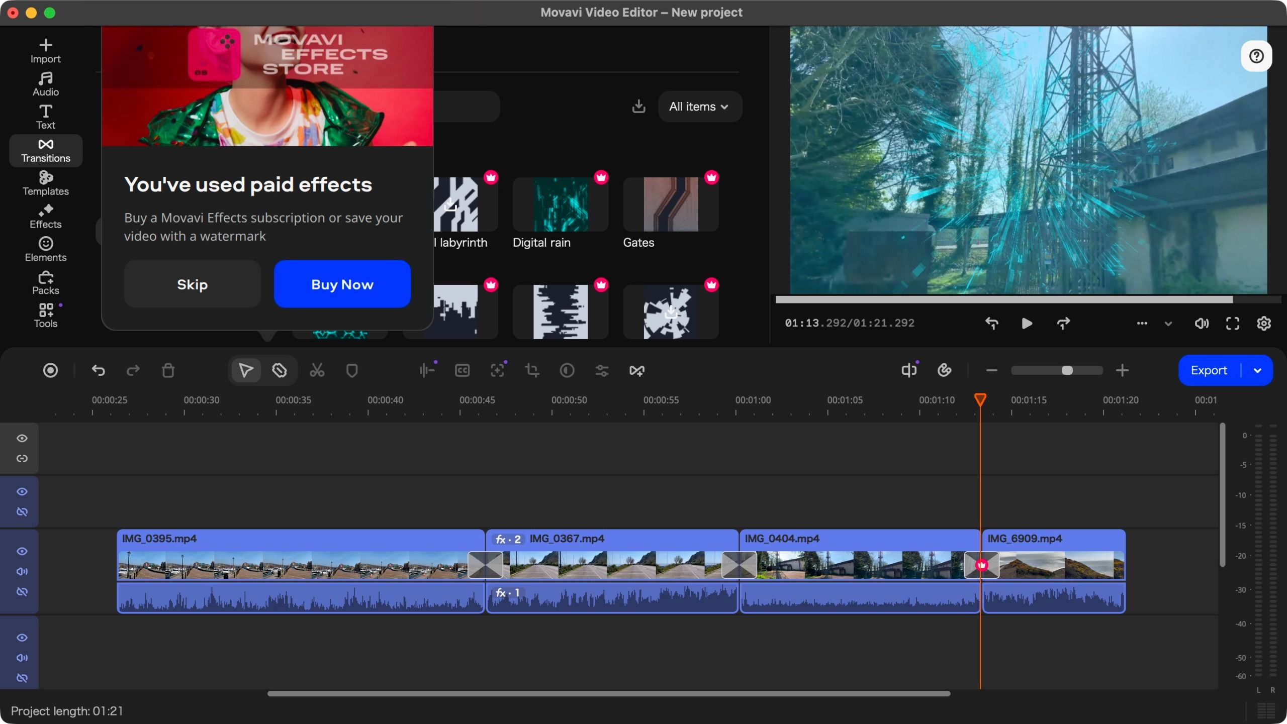 Testing out Movavi Video Editor 27 on a MacBook Pro