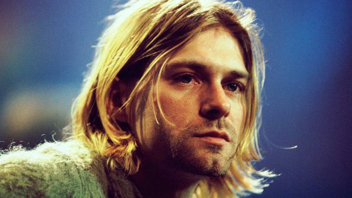 A photograph of Kurt Cobain