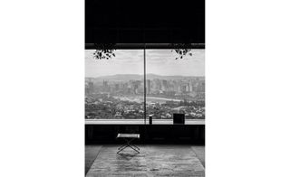 views of the São Paulo skyline through cinematically proportioned windows