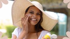 does sunscreen expire? woman applying SPF on face 