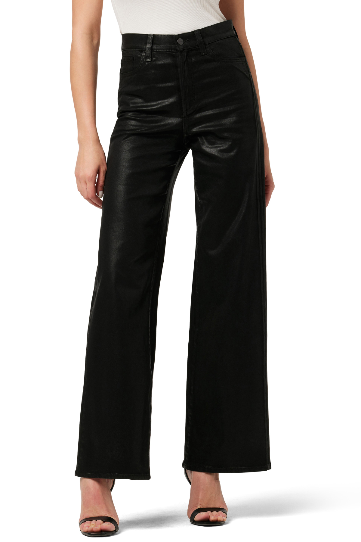 Joe's The Mia Coated High Waist Wide Leg Jeans