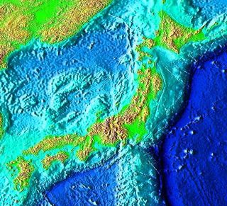 Japan Trench in the Ring of Fire subduction zone.