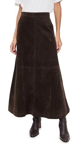 Joe's Jeans Women's the Tavi Vegan Suede Skirt, Dark Chocolate, 4