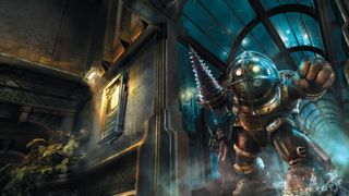 A Big Daddy in the city of Rapture in Bioshock