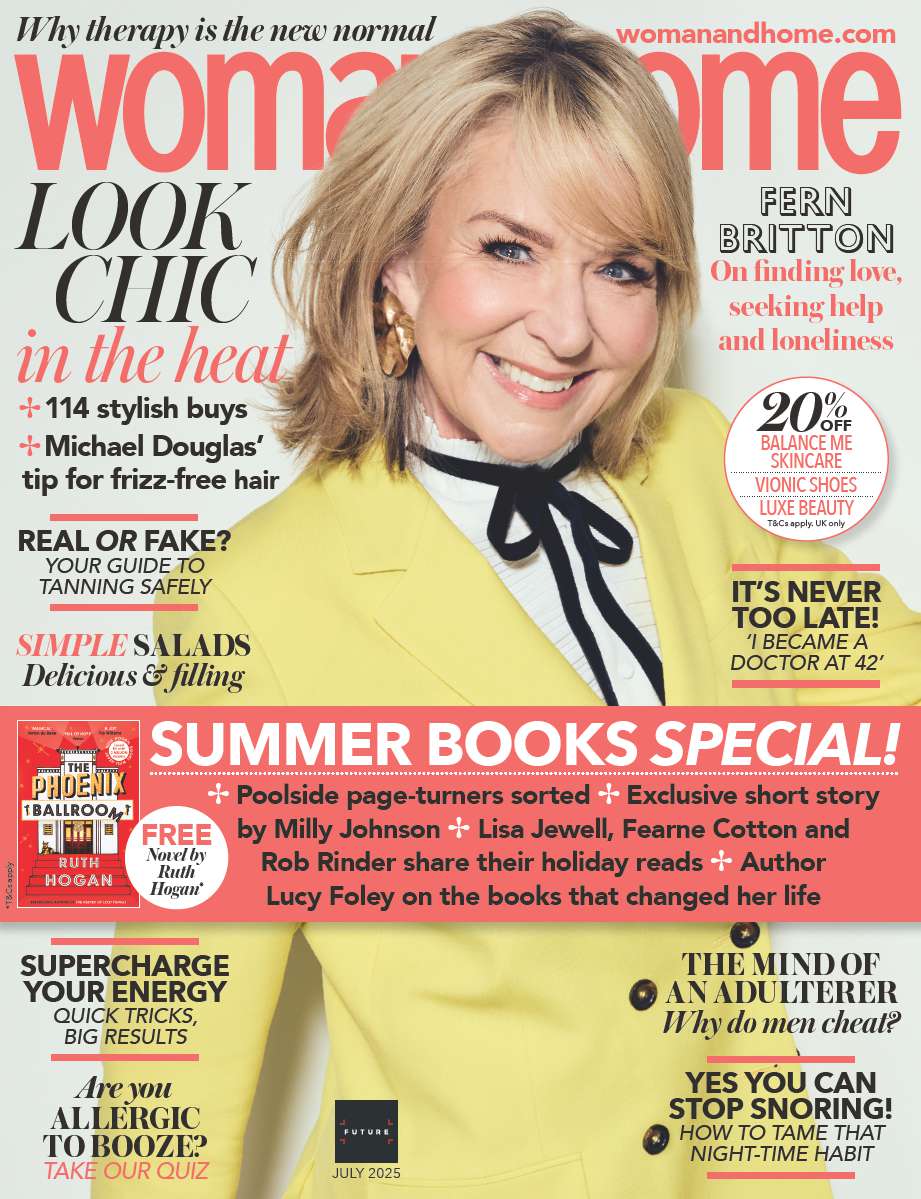 The front cover of Woman&Home magazine issue 311 (July) featuring Fern Britton wearing a butter yellow blazer