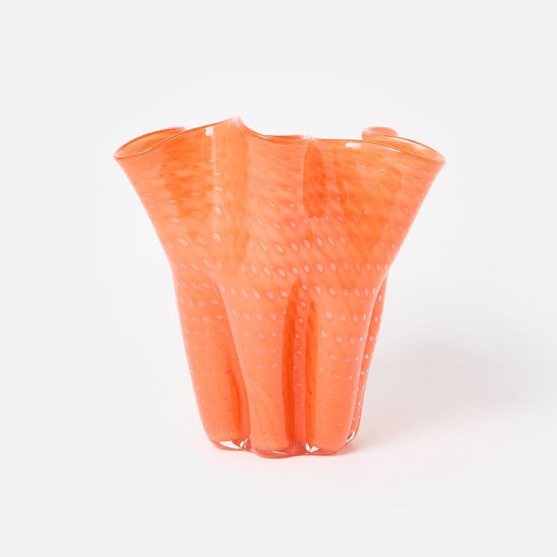 bright orange vase