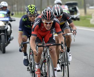 Sylvan Dillier escapes in the 2014 Ghent-Wevelgem