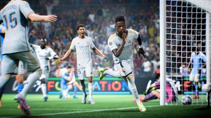 EA Sports FC 24 screen featuring Vinicius Jnr