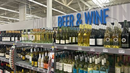Wine for sale at a Walmart store in North Carolina. 