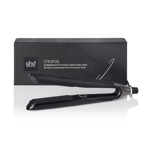 Ghd Chronos Styler - 1&amp;rdquo; Smart Flat Iron Hair Straightener With Hd Motion-Responsive Technology, Faster Styling, 24-Hour Results, More Shine, Less Frizz, and No Extreme Heat Damage - Black
