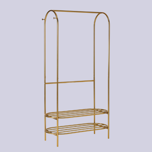 John Lewis Curved Metal Clothes Rail, Gold