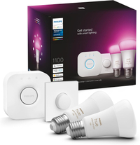 Philips Hue White and Colour Ambiance Smart Light Bulb Starter Kit:&nbsp;was £134.99, now £82.24 at Amazon (save £52)