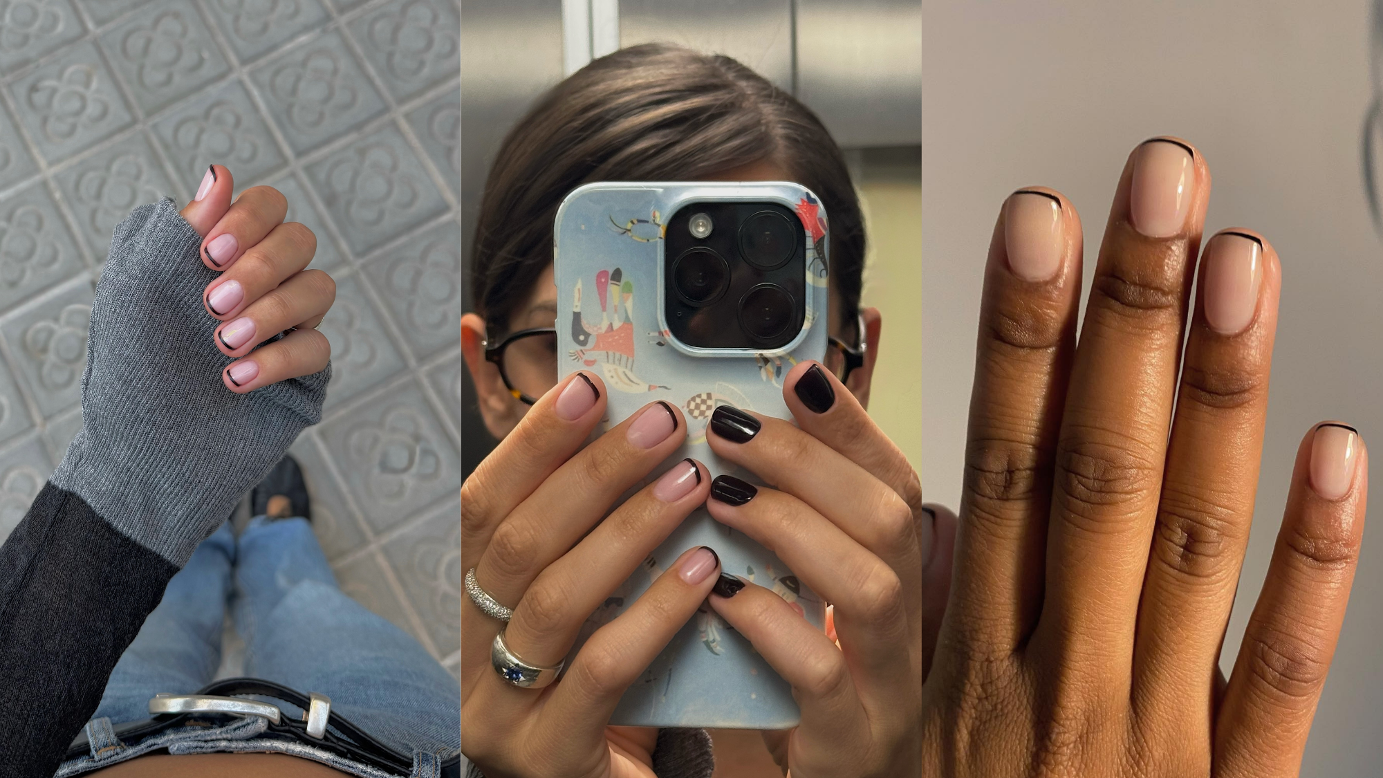 black french manicure ideas