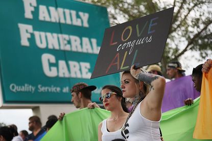 People show their support for Javier Jorge-Reyes, killed at Pulse nightclub
