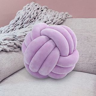 Amazon knot lilac throw cushion decor