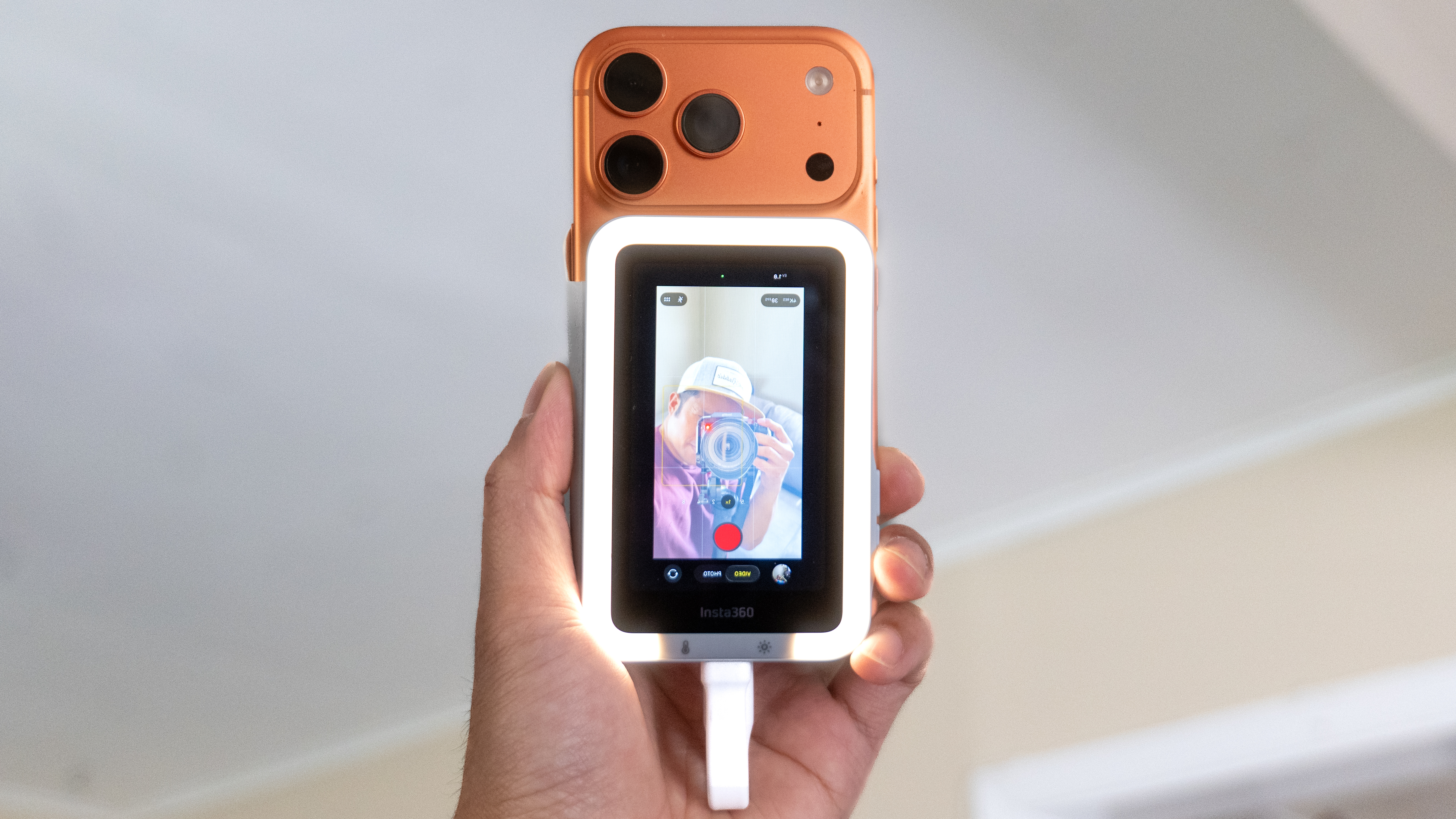 Insta360 Snap Selfie Screen on iPhone 17 Pro.